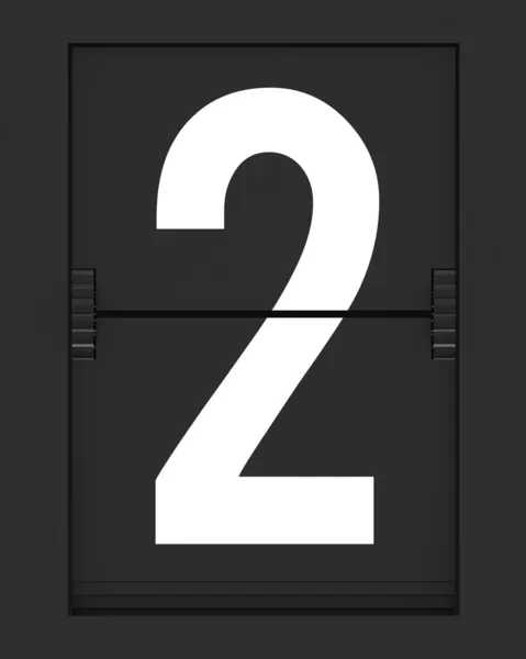 Numer 2 z zarządu mechaniczne harmonogram — Zdjęcie stockowe