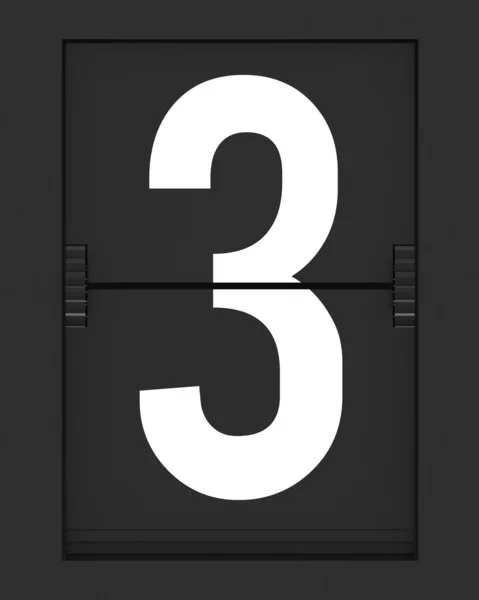 Numer 3 z zarządu mechaniczne harmonogram — Zdjęcie stockowe
