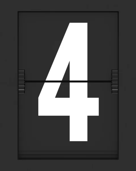 Numer 4 z zarządu mechaniczne harmonogram — Zdjęcie stockowe
