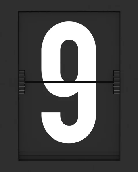 Numer 9 z zarządu mechaniczne harmonogram — Zdjęcie stockowe