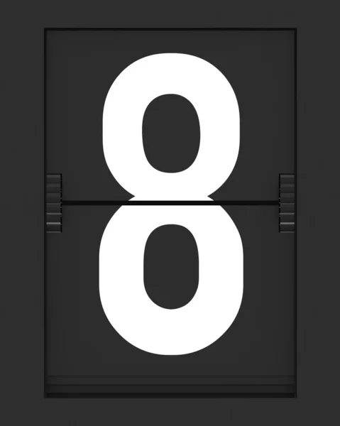 Numer 8 z zarządu mechaniczne harmonogram — Zdjęcie stockowe