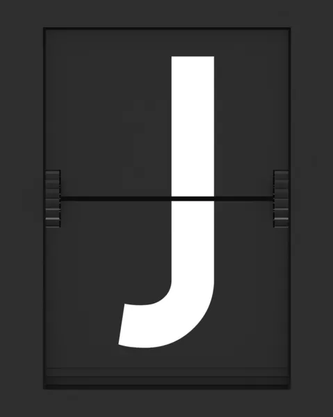 Mekanik takvim kurulu j harfi — Stok fotoğraf
