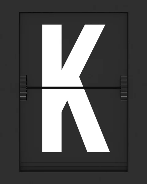 K Письмо с механической доски расписания — стоковое фото