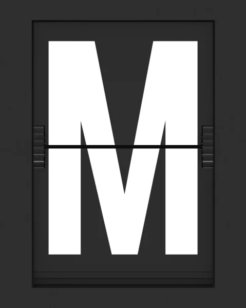 M harfi mekanik takvim kurulu — Stok fotoğraf