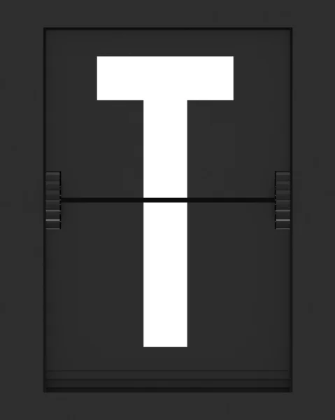 機械的な時刻表基板から t 手紙 — ストック写真