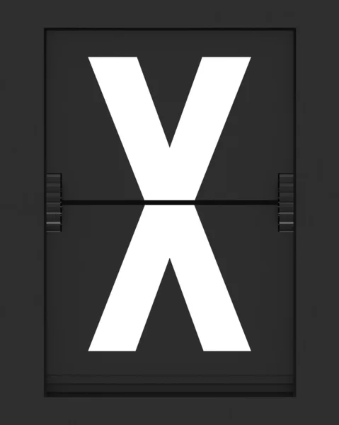 X Brief von der mechanischen Fahrplantafel — Stockfoto