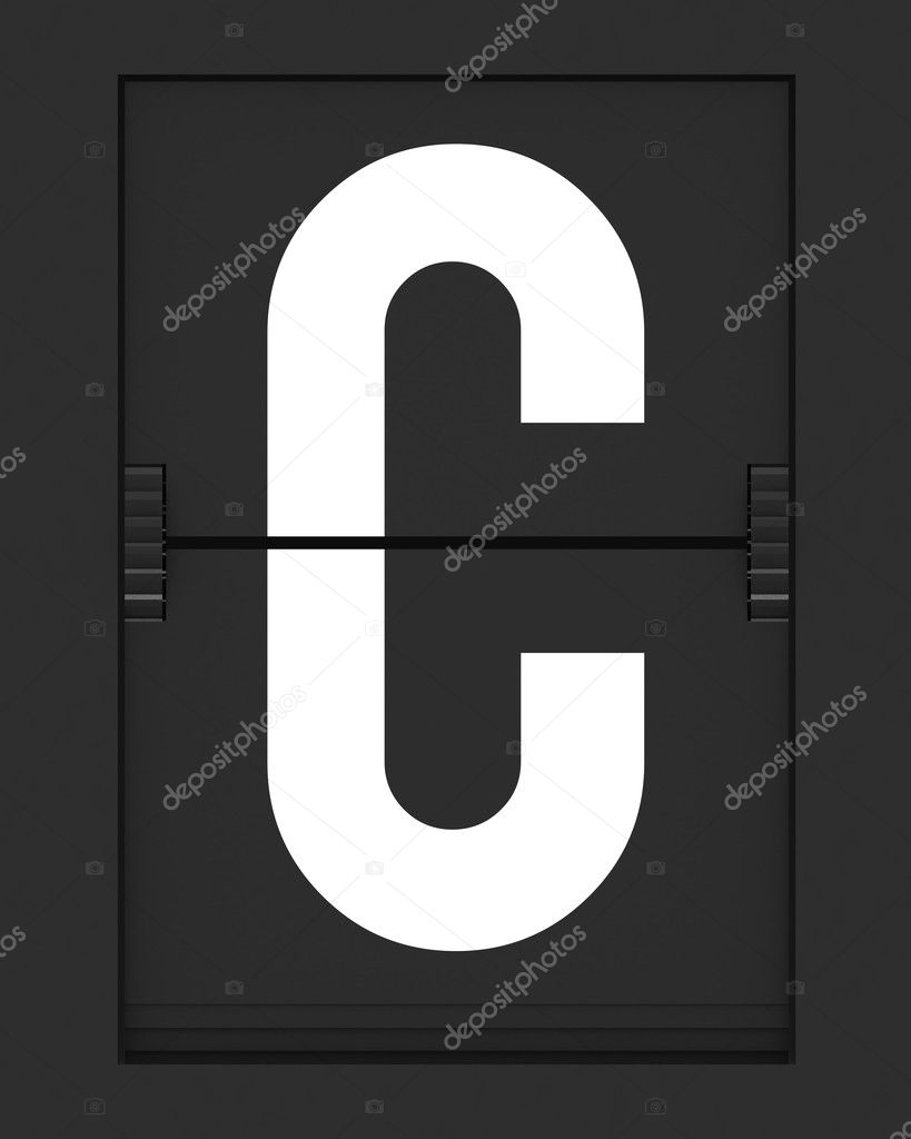 C Letter from mechanical timetable board