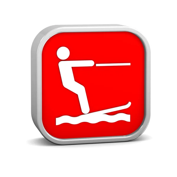Waterskiing sign — Stock Photo, Image