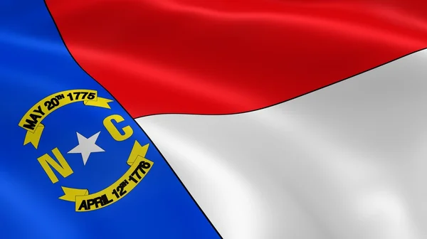 Pohjois-Carolinan lippu tuulessa — kuvapankkivalokuva