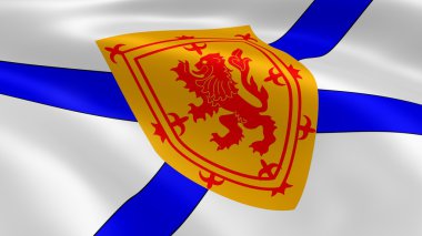 Nova Scotian Territorian flag in the wind clipart
