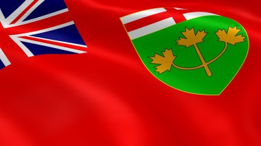 Ontarian flag in the wind clipart