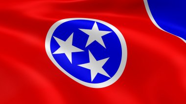 Tennessean flag in the wind clipart