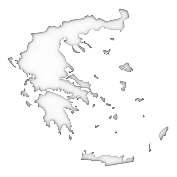 Yunanistan Haritası — Stok fotoğraf