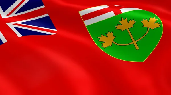 Онтарианский флаг на ветру — стоковое фото