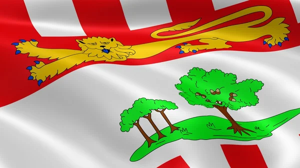 Флаг Острова Принца Эдуарда на ветру — стоковое фото