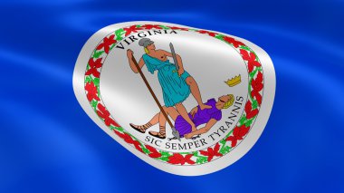 Virginian flag in the wind clipart