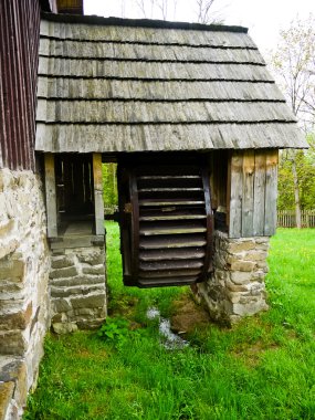 Wooden mill wheel clipart