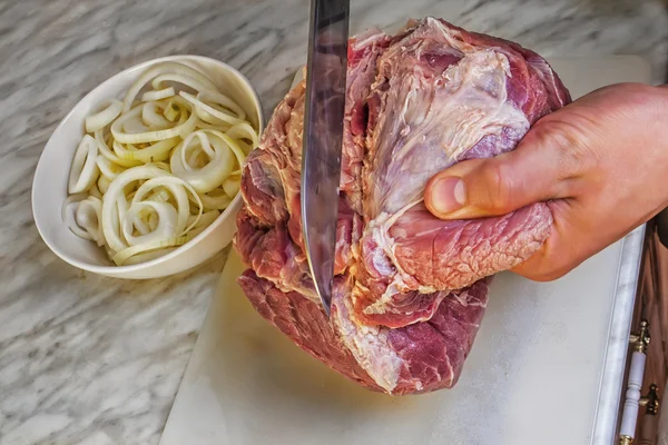 Taglio di carne cruda — Foto Stock