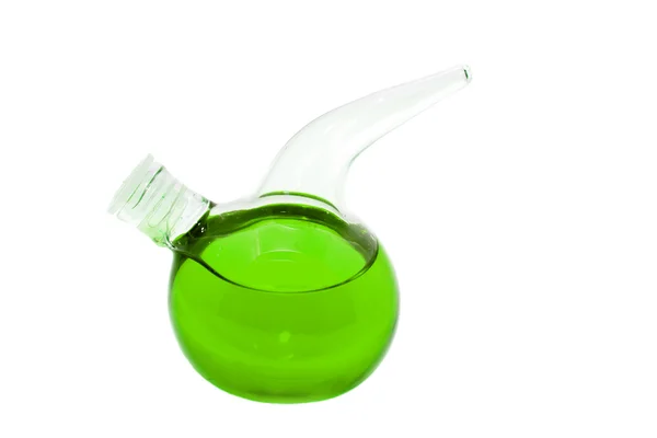 Stock image Chemistry conical flask with liqui