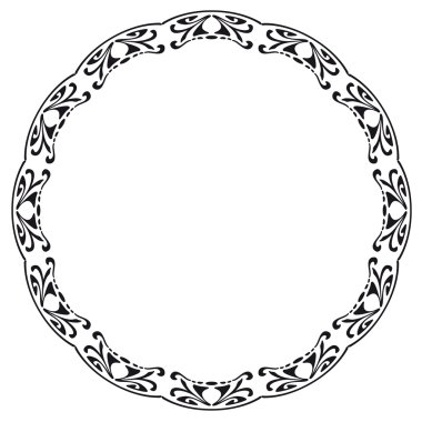 Rounded frame in the style of Art Nouveau clipart