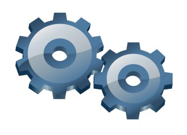 Two gears. clipart