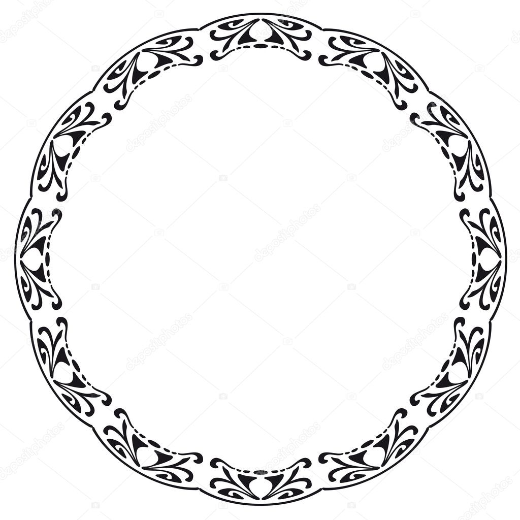 Rounded frame in the style of Art Nouveau