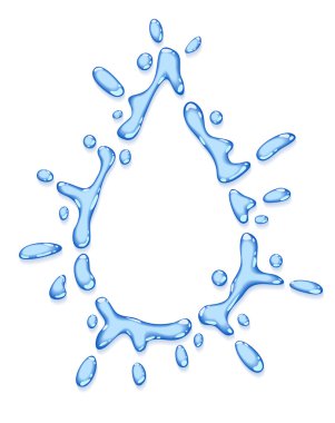 Stylized water drop. clipart