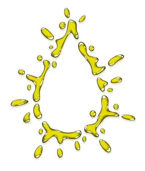 程式化的橄榄油滴. — 图库矢量图片