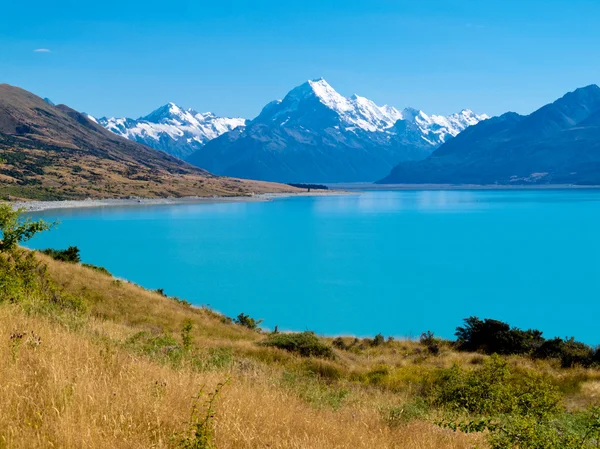 Geleira Esmeralda Lago Pukaki, Aoraki Mt Cook NP, NZ — Fotografia de Stock