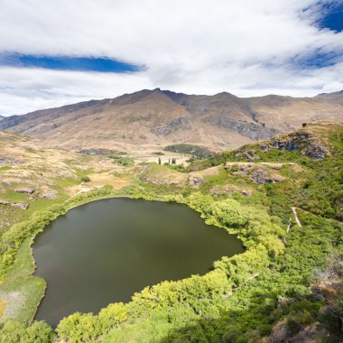 Yeşil vaha kuru yaylalarında orta otago, Yeni Zelanda