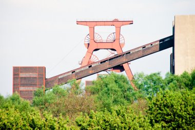 Coal mine headgear tower in Essen Ruhr Germany clipart