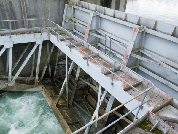 stock image Hydro dam control weir with underneath discharge