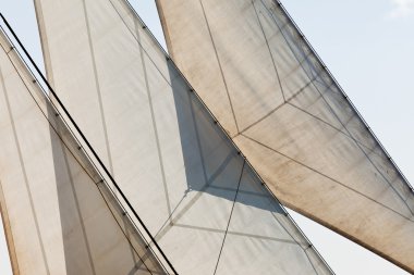 Yacht sails and rigging detail abstract background clipart