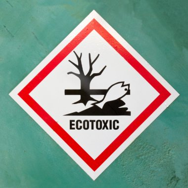Ecotoxic hazard symbol warning sign clipart