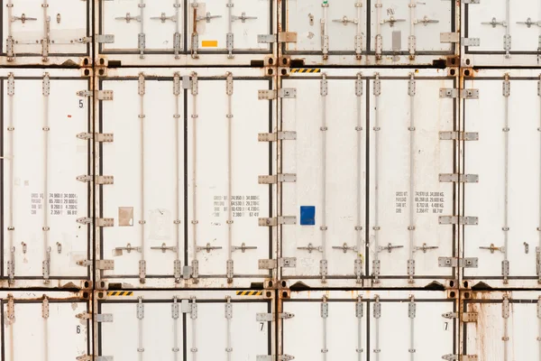 Patroon van shipping container stapel bij depot — Stockfoto