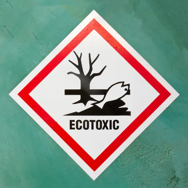 Ecotoxic hazard symbol warning sign — Stock Photo, Image