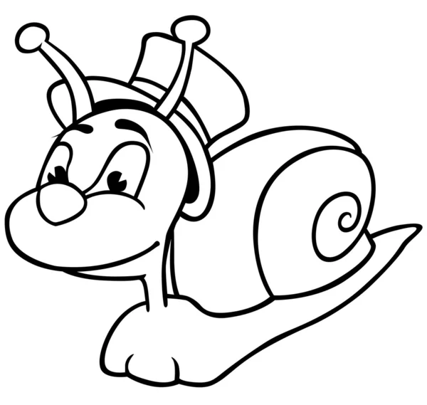 모자와 달팽이 — 스톡 사진