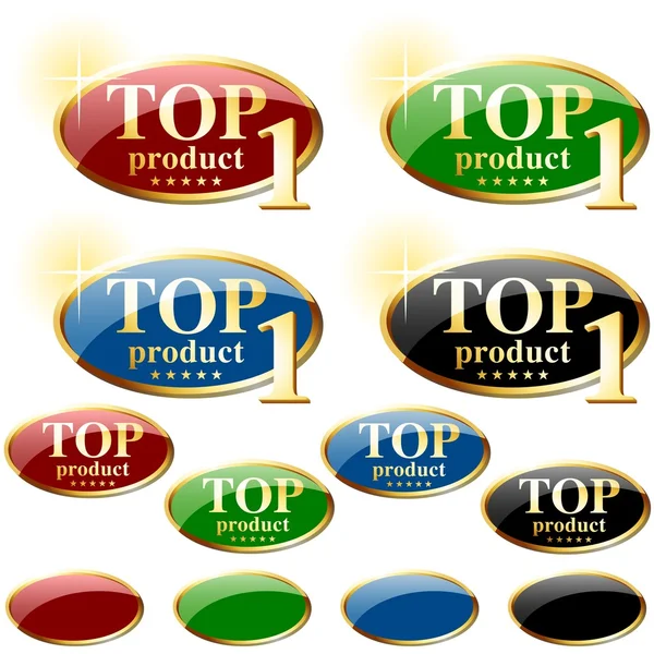 Hochglanz-Etikett Top-Produkt — Stockfoto
