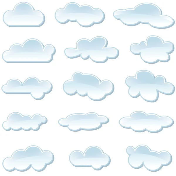 Ícones de nuvem — Fotografia de Stock