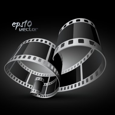 vector film reel clipart