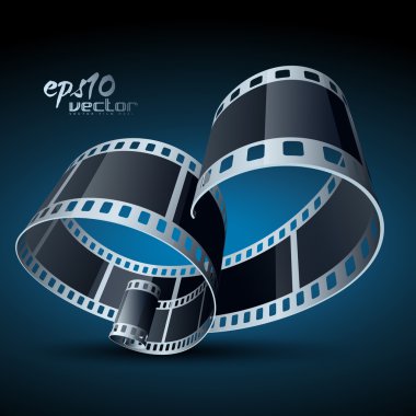 realistic vector reel film clipart