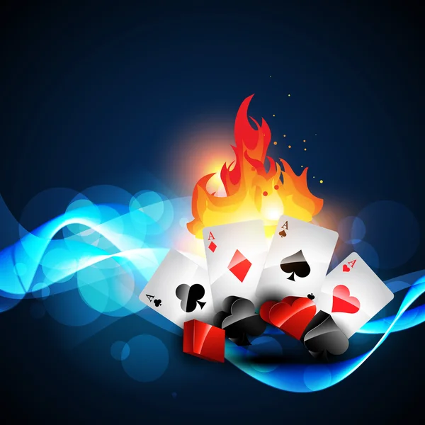 赌场玩卡 — 图库矢量图片