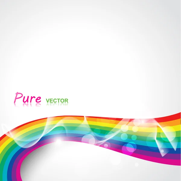 Vetor onda arco-íris — Vetor de Stock