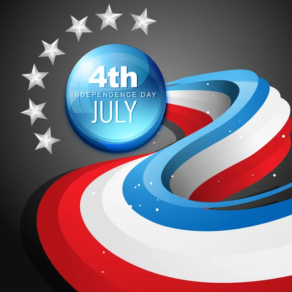 4 luglio Giorno dell'indipendenza americana — Vettoriale Stock