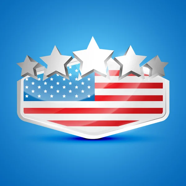 Étiquette drapeau américain — Image vectorielle