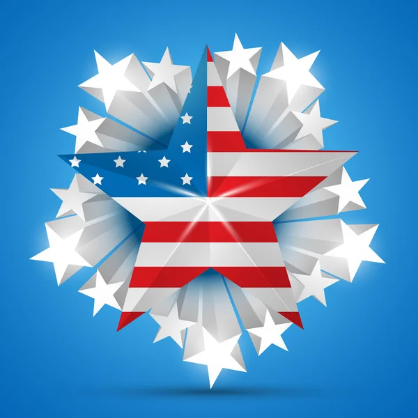 Vettore bandiera americana — Vettoriale Stock