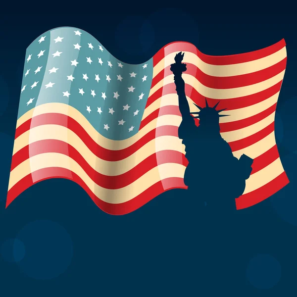Amerikan bayrak vektörü — Stok Vektör