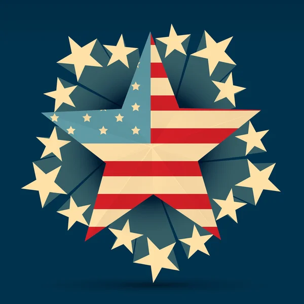 Bandera americana creativa — Archivo Imágenes Vectoriales
