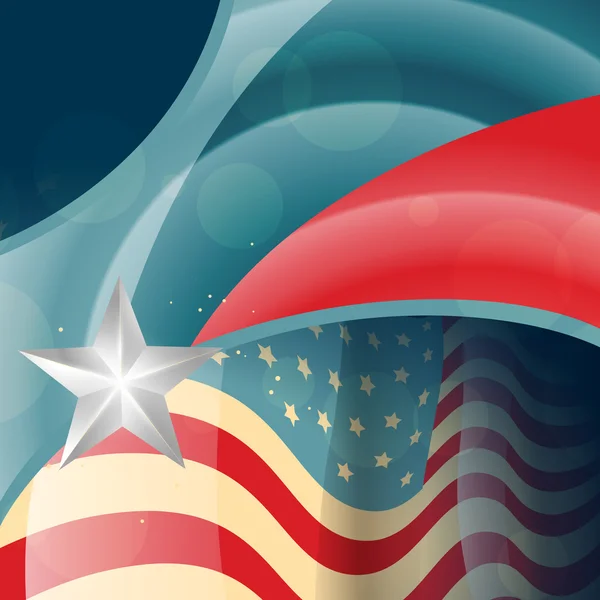 Amerikaanse vlaggenvector — Stockvector