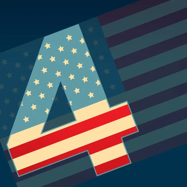 4 juli amerikanska självständighetsdagen — Stock vektor